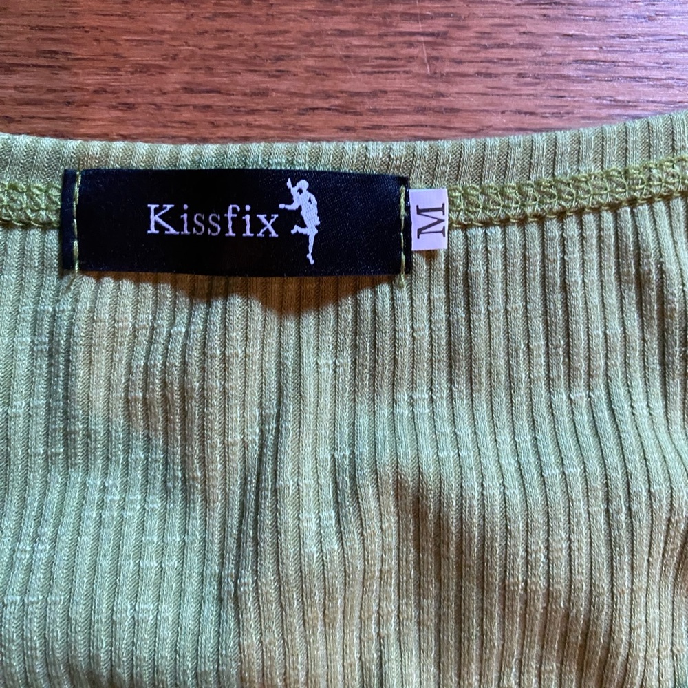 Kissfix Ribbed Button-Detail Henley - Picture 5 of 6